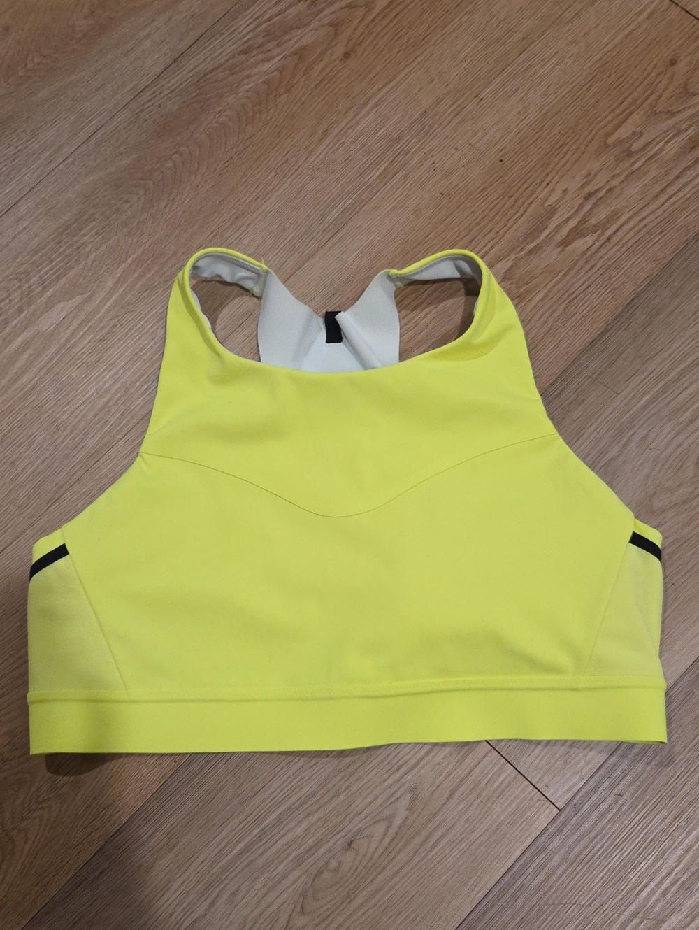Brooks Yellow High-Neck Sports Bra